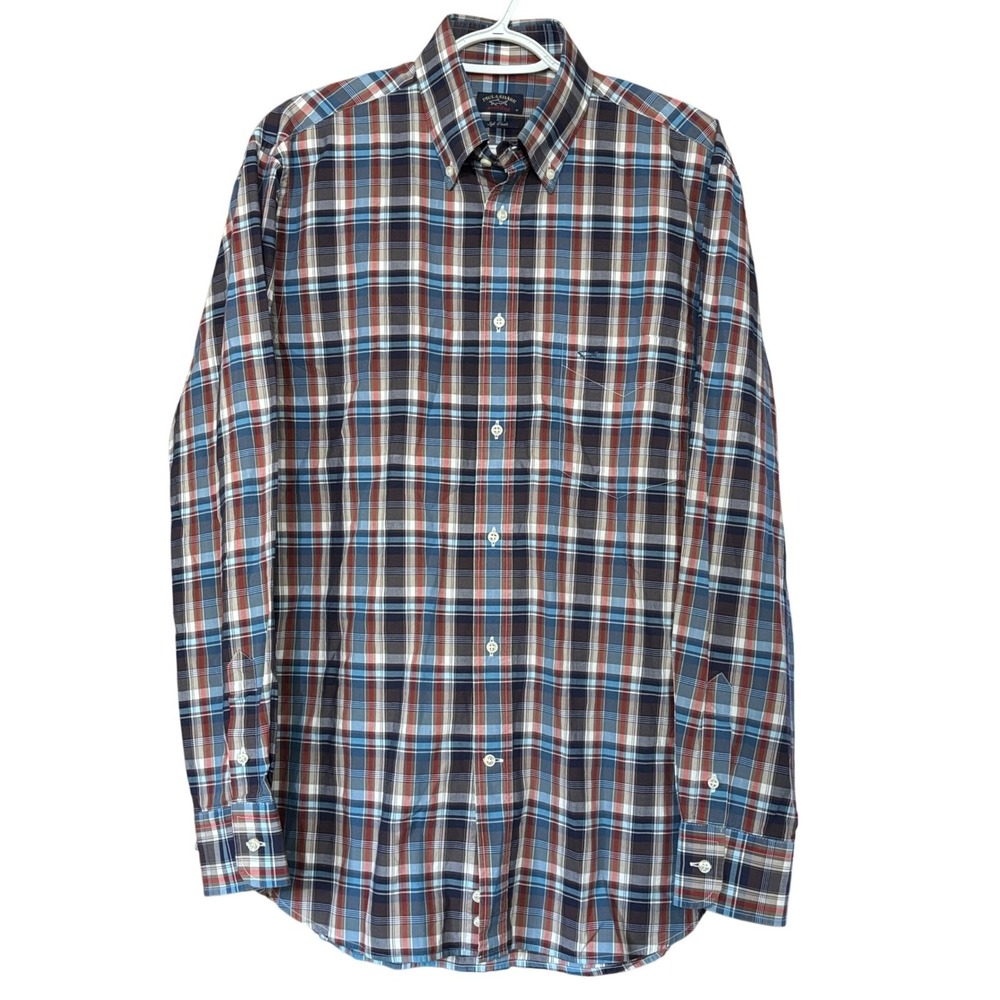 Paul & Shark Yachting Soft Touch Men's 41 Long Sleeve Plaid Button Down Shirt
